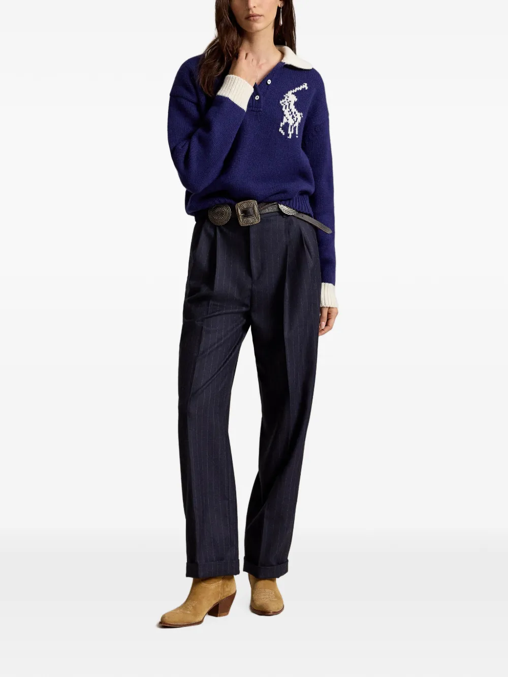 Polo Ralph Lauren Big Pony sweater Blauw