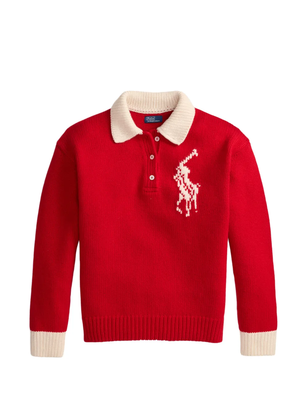 Polo Ralph Lauren Pullover mit Logo-Intarsie - Rot