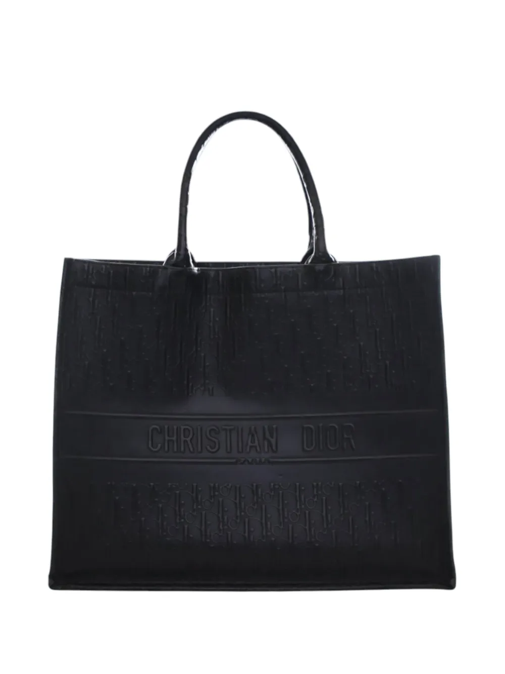 Christian Dior Pre-Owned 2021 Large Oblique Embossed Book tote bag - Nero
