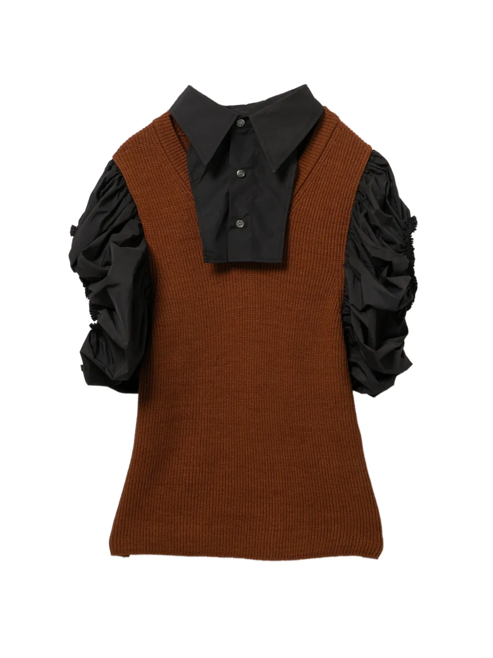 Toga Top con ruches - Marrone