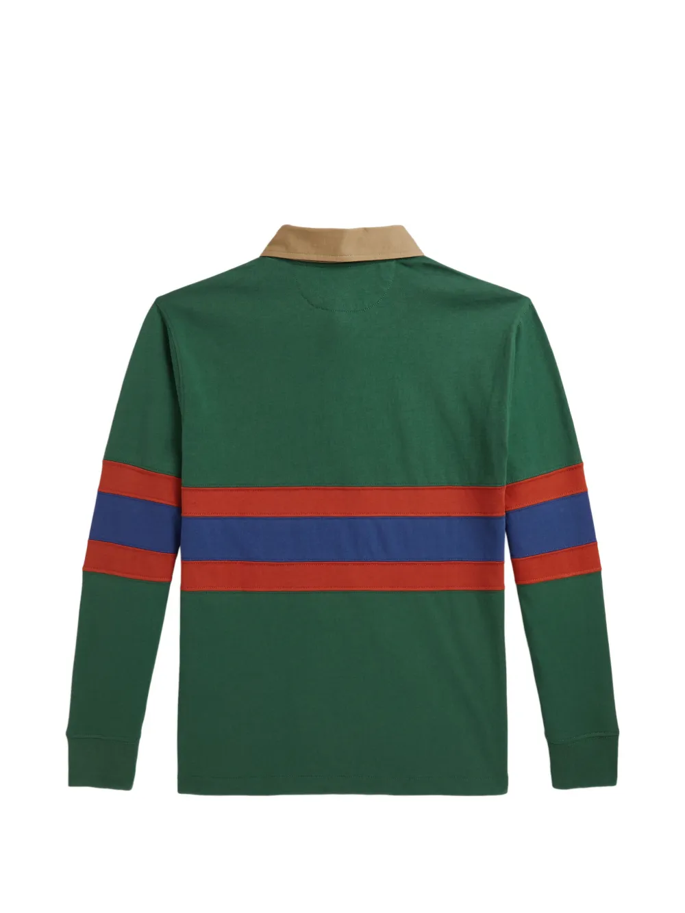POLO RALPH LAUREN KIDS Gestreept poloshirt met lange mouwen Groen