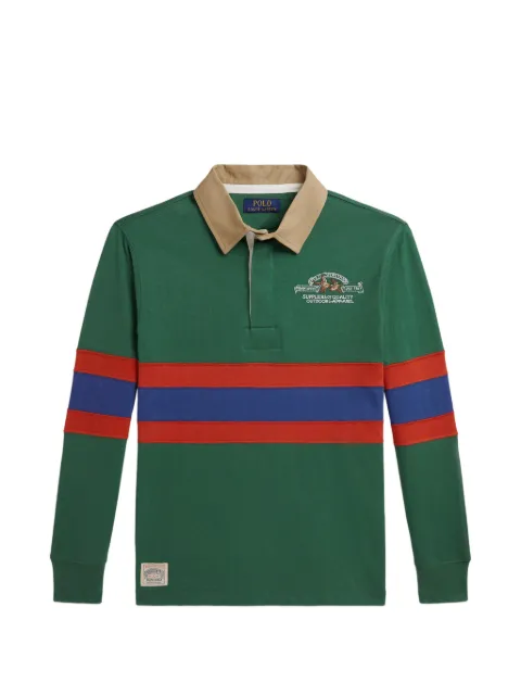 POLO RALPH LAUREN KIDS полосатая рубашка поло с длинными рукавами
