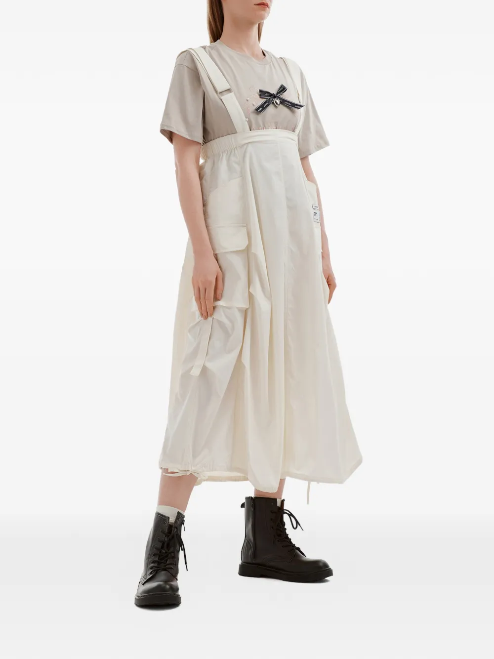  Musium Div. Bib Pocket-detail Jumpsuit - Neutrals 