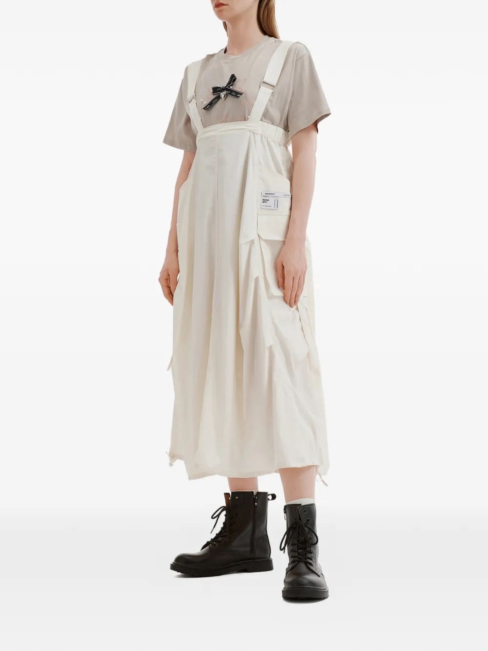  Musium Div. Bib Pocket-detail Jumpsuit - Neutrals 