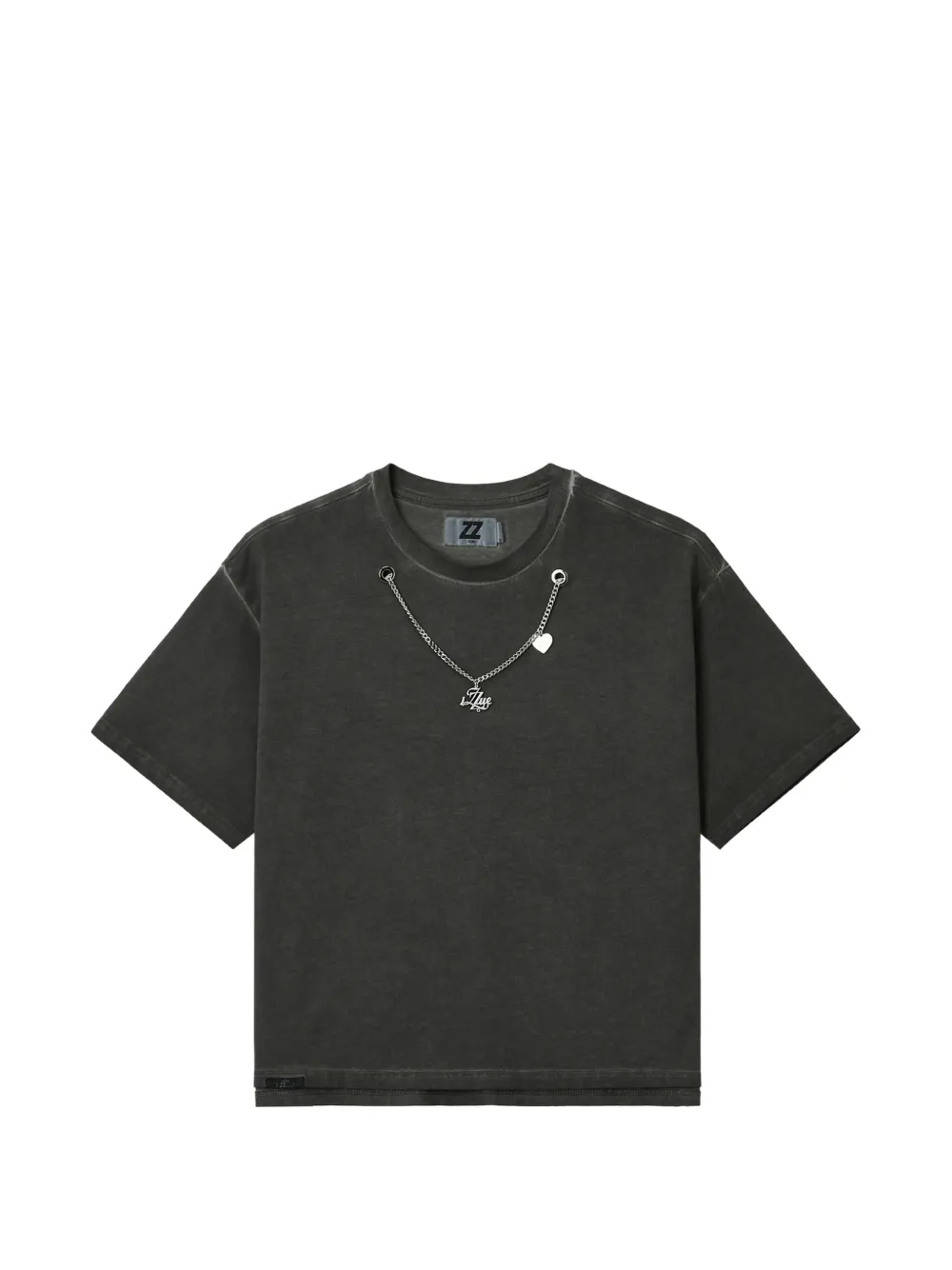 izzue chain-detail T-shirt - Grigio