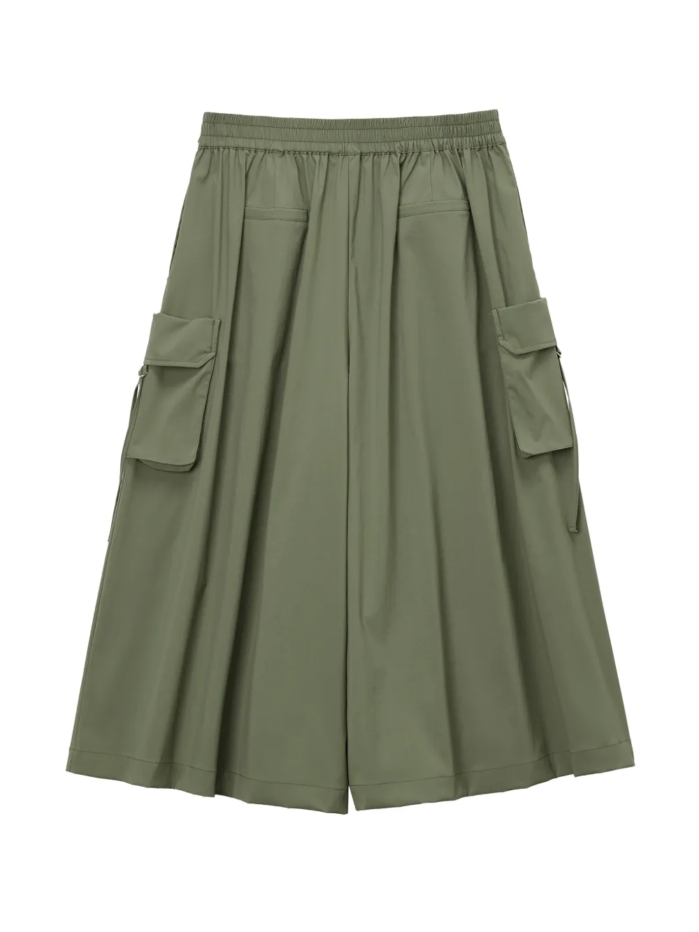 Musium Div. Belted Wide-leg Layered Trousers - Green 