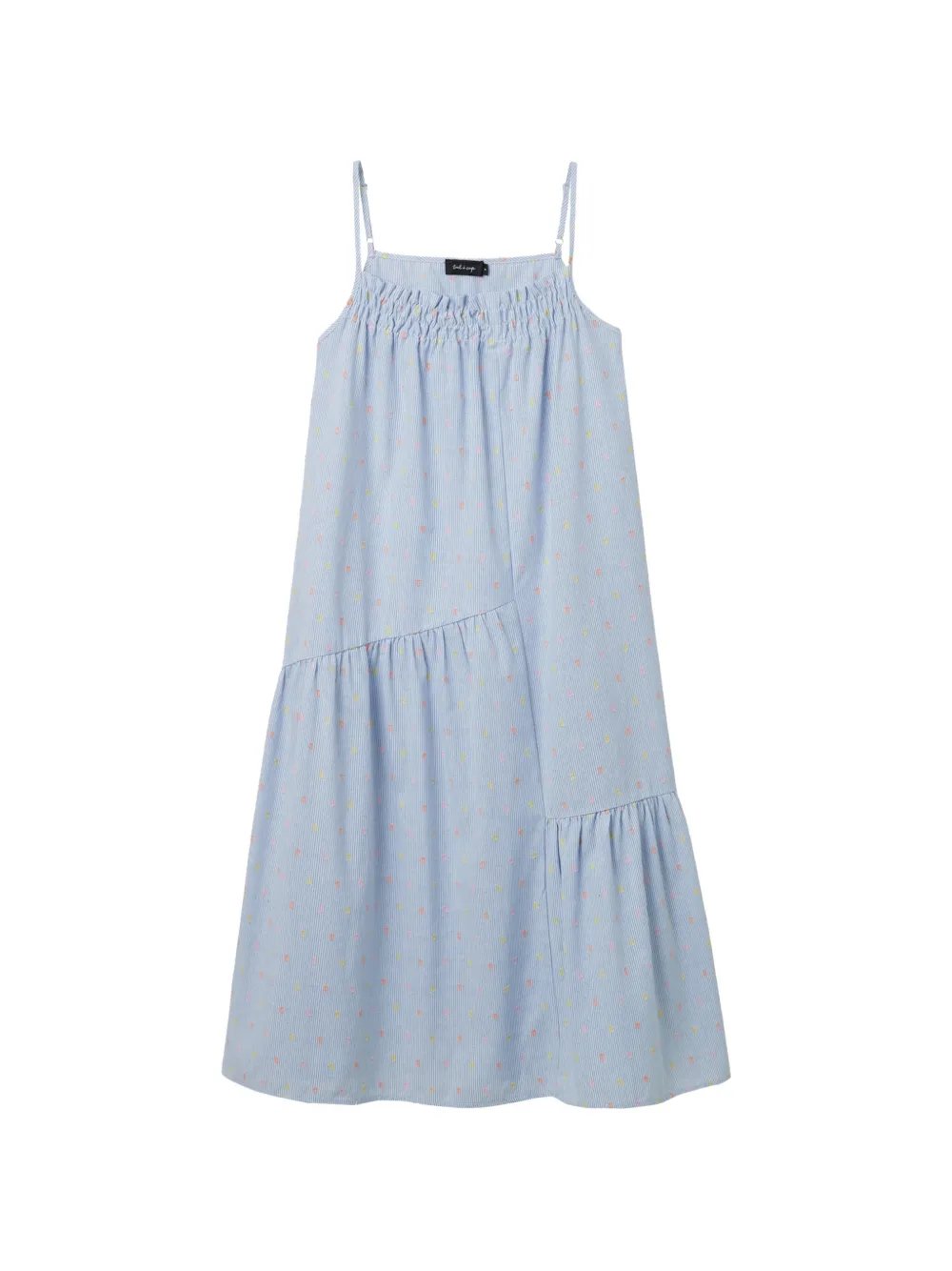 tout a coup striped tiered midi dress - Blu