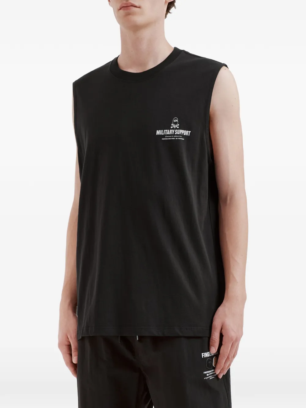  Fingercroxx Military Support Sleeveless Top - Black 