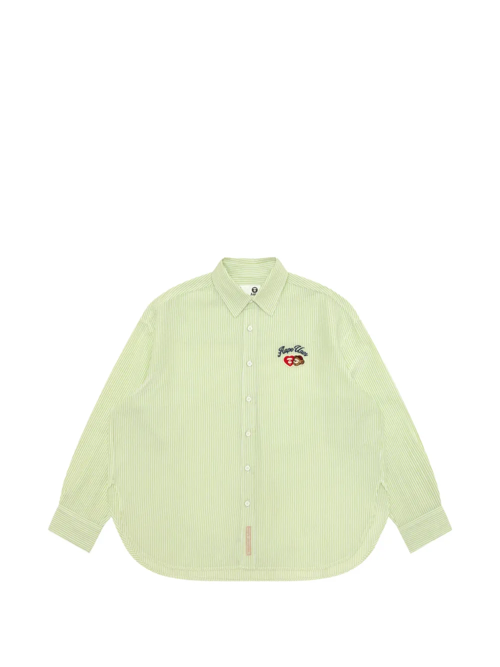 AAPE BY *A BATHING APE® striped long-sleeve shirt - Verde