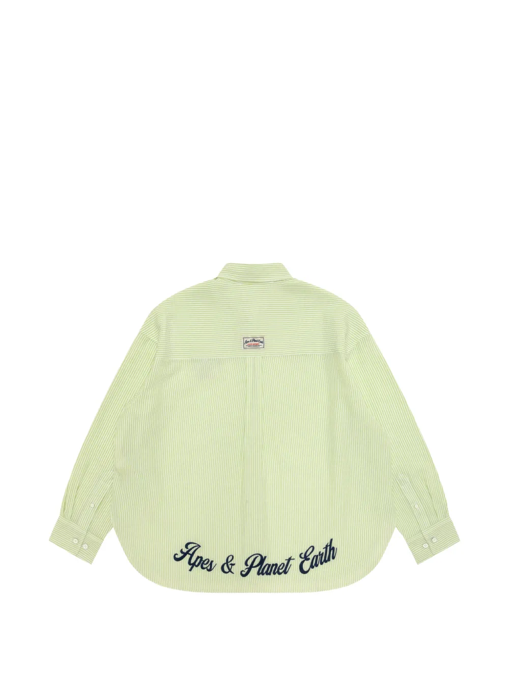  Aape By *a Bathing Ape® Striped Long-sleeve Shirt - Green 