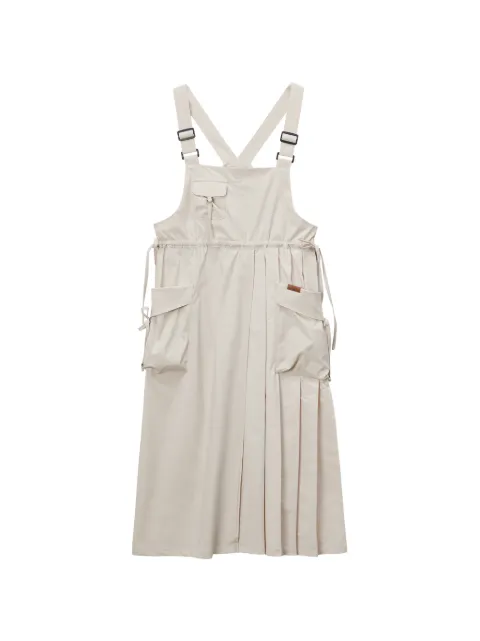 Musium Div. buckle pleated midi dress
