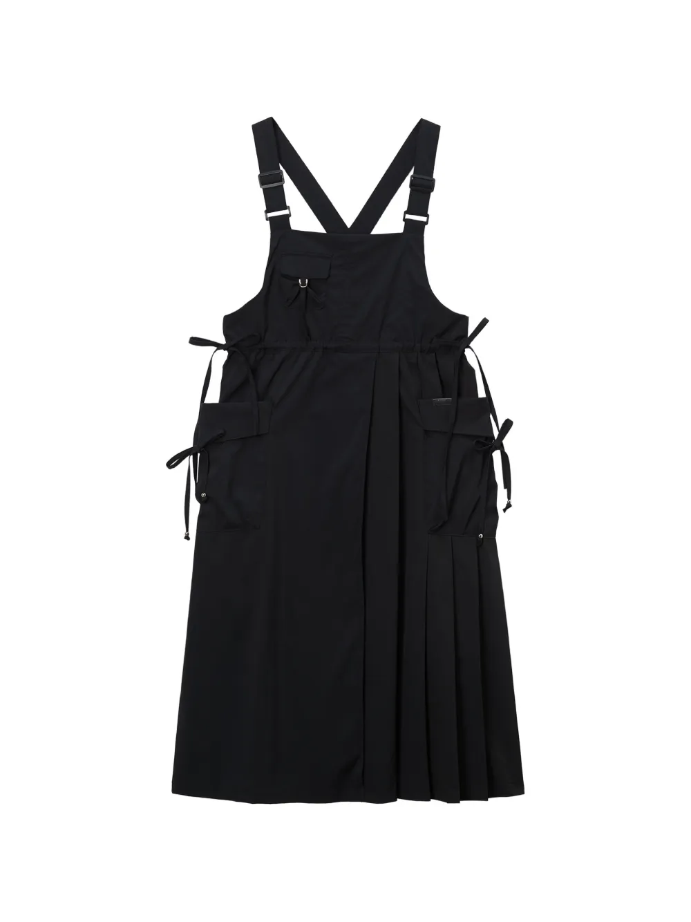 Musium Div. pleated midi dress - Nero