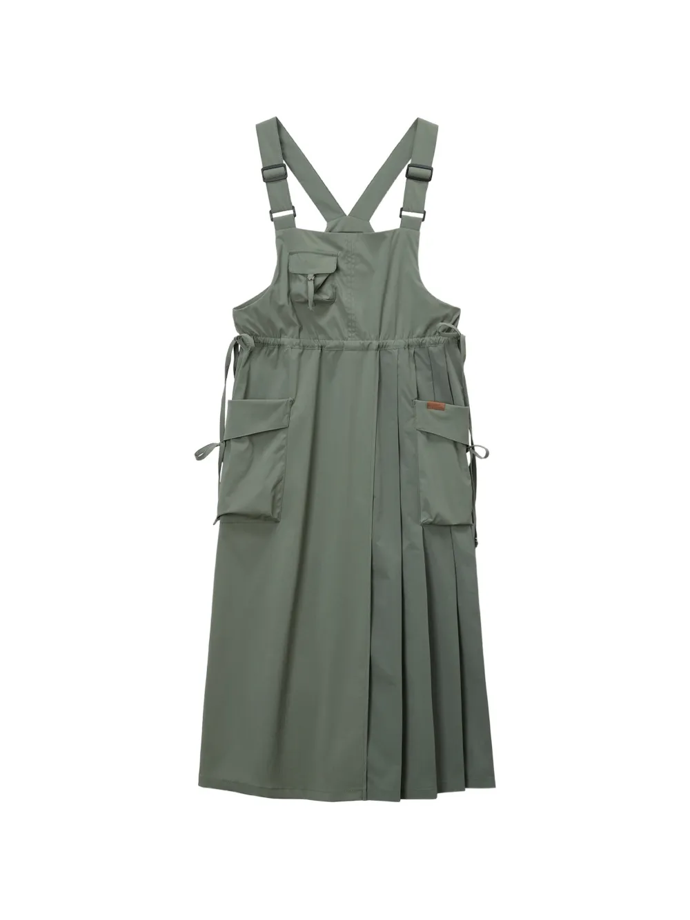 Musium Div. pockets pleated midi dress - Verde