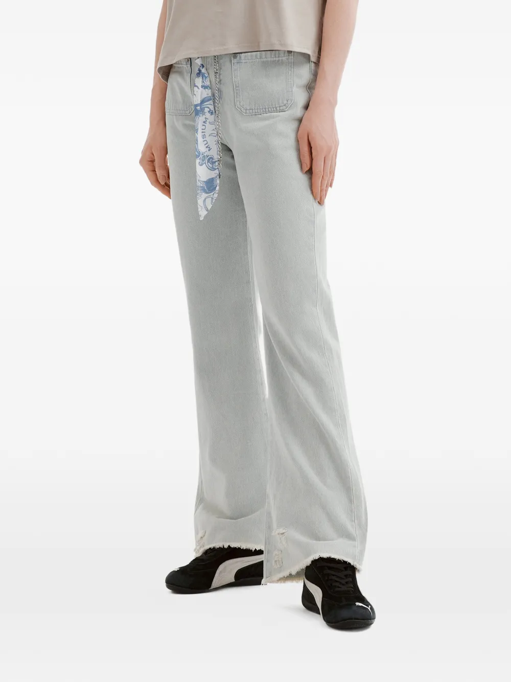 Musium Div. blue frayed trousers
