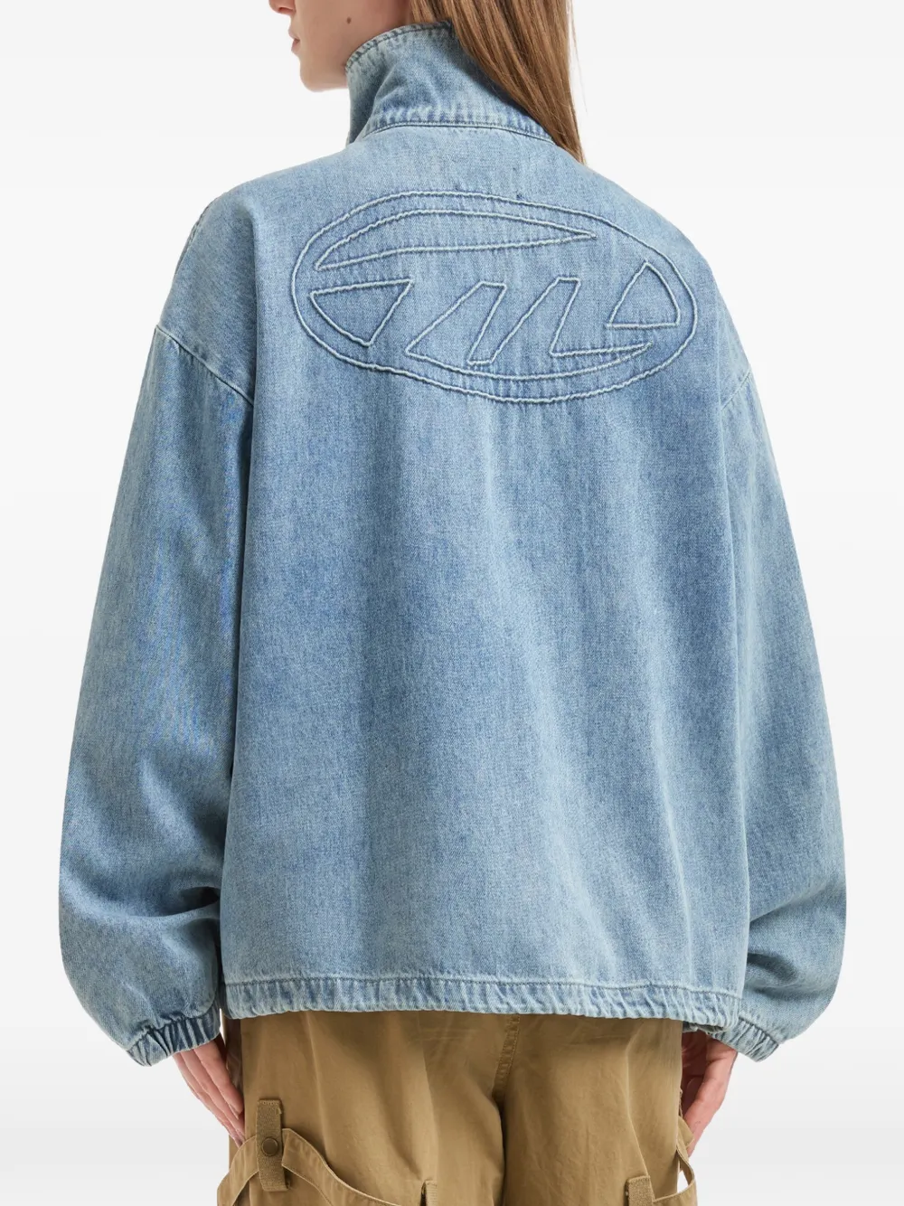 Mini Cream Denim jack met rits Blauw
