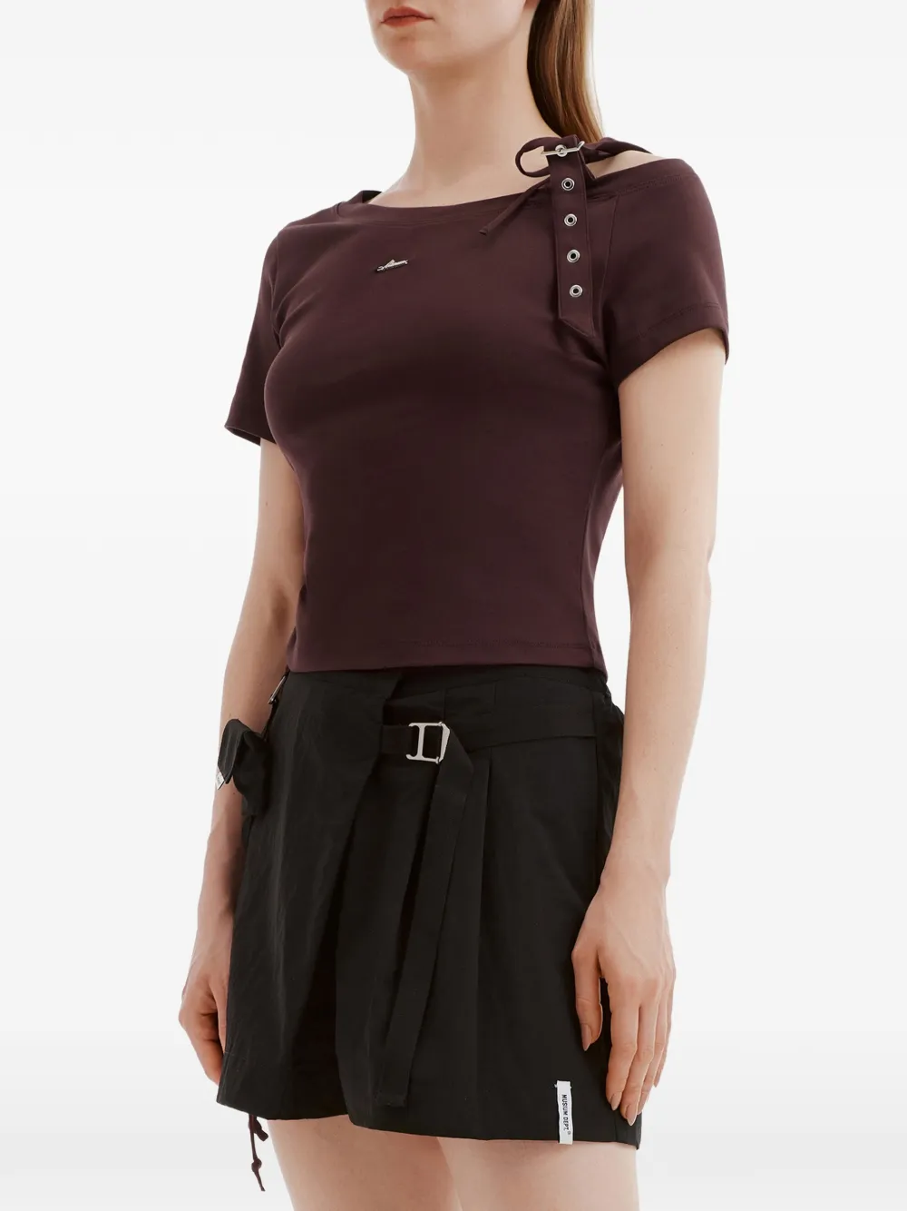  Musium Div. Tie-strap T-shirt - Brown 