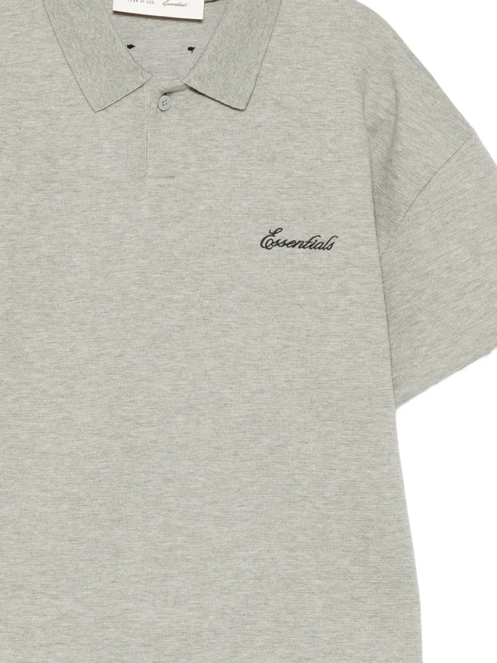 FEAR OF GOD ESSENTIALS KIDS Poloshirt met geborduurd logo Grijs
