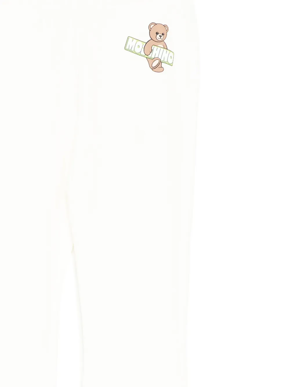 Moschino Kids Broek met print Beige