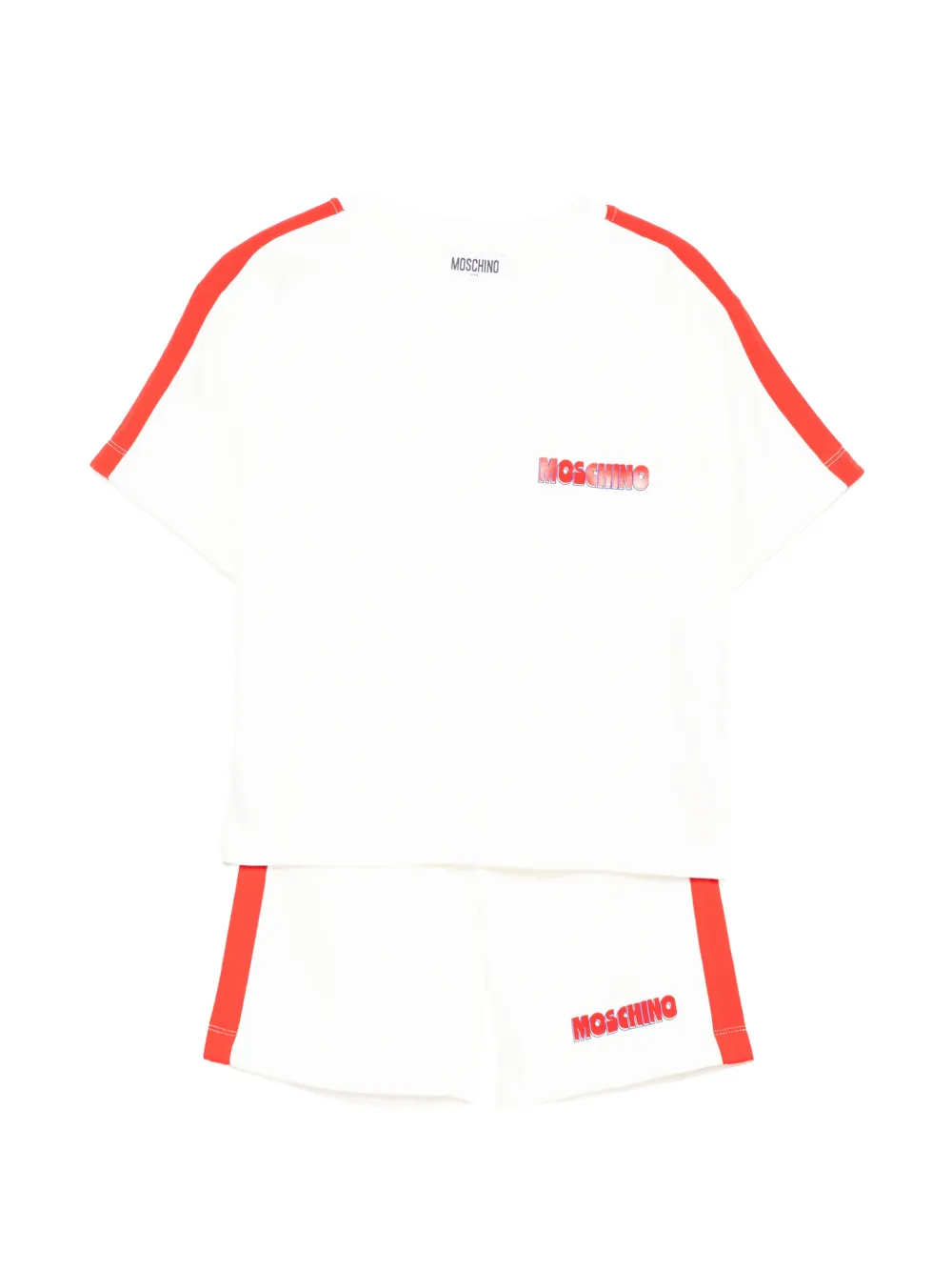 Moschino Kids logo-print tracksuit - Bianco