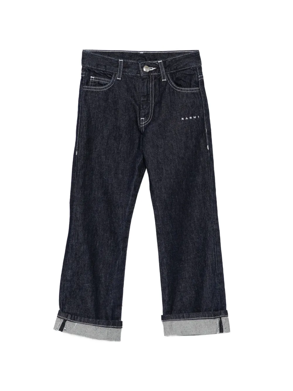 Marni Kids stitched jeans - Blu
