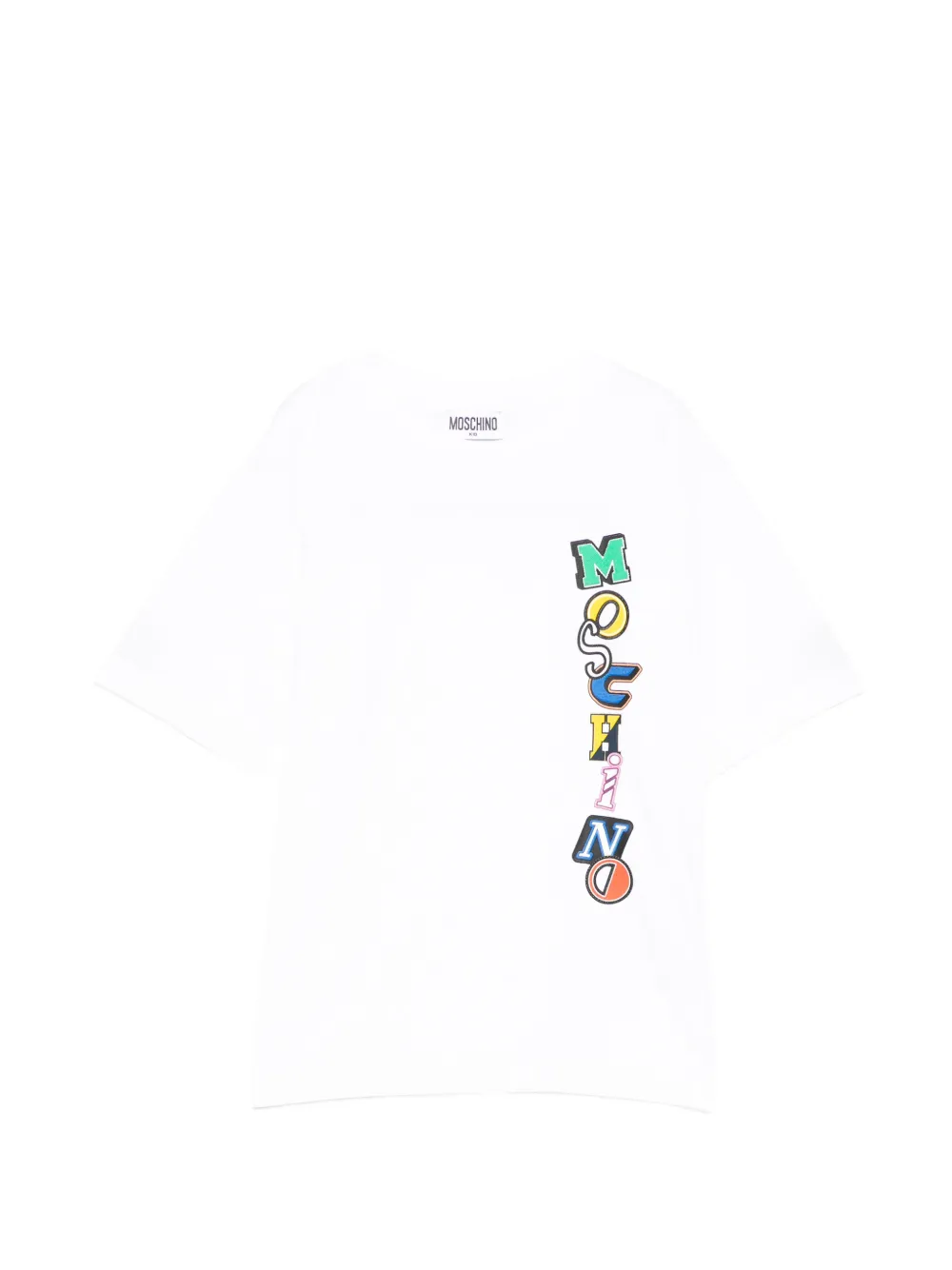 Moschino Kids graphic-print round neck T-shirt - Bianco