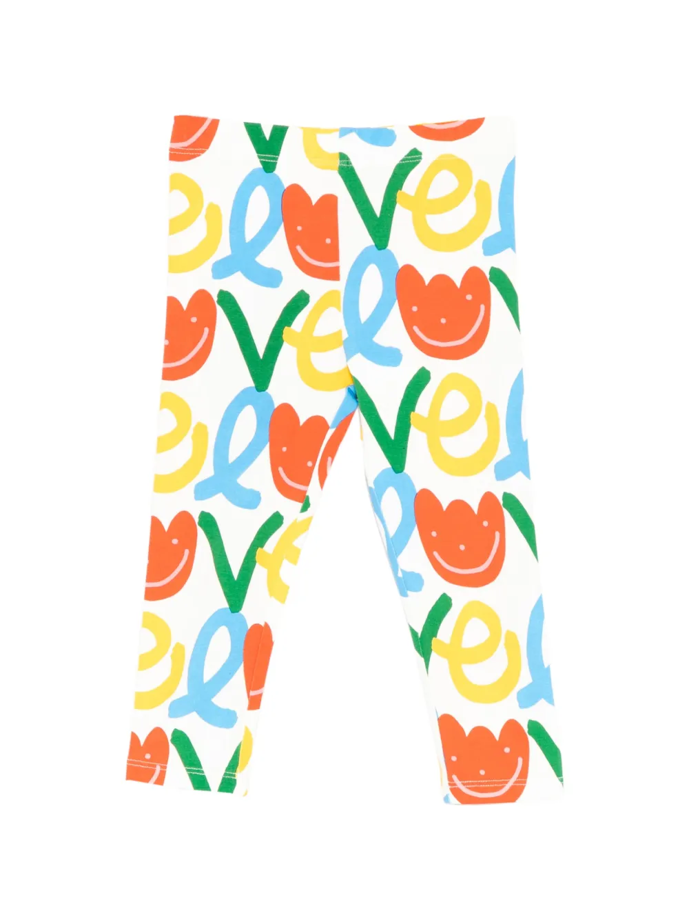 Stella McCartney Kids all-over love-print leggings - Bianco