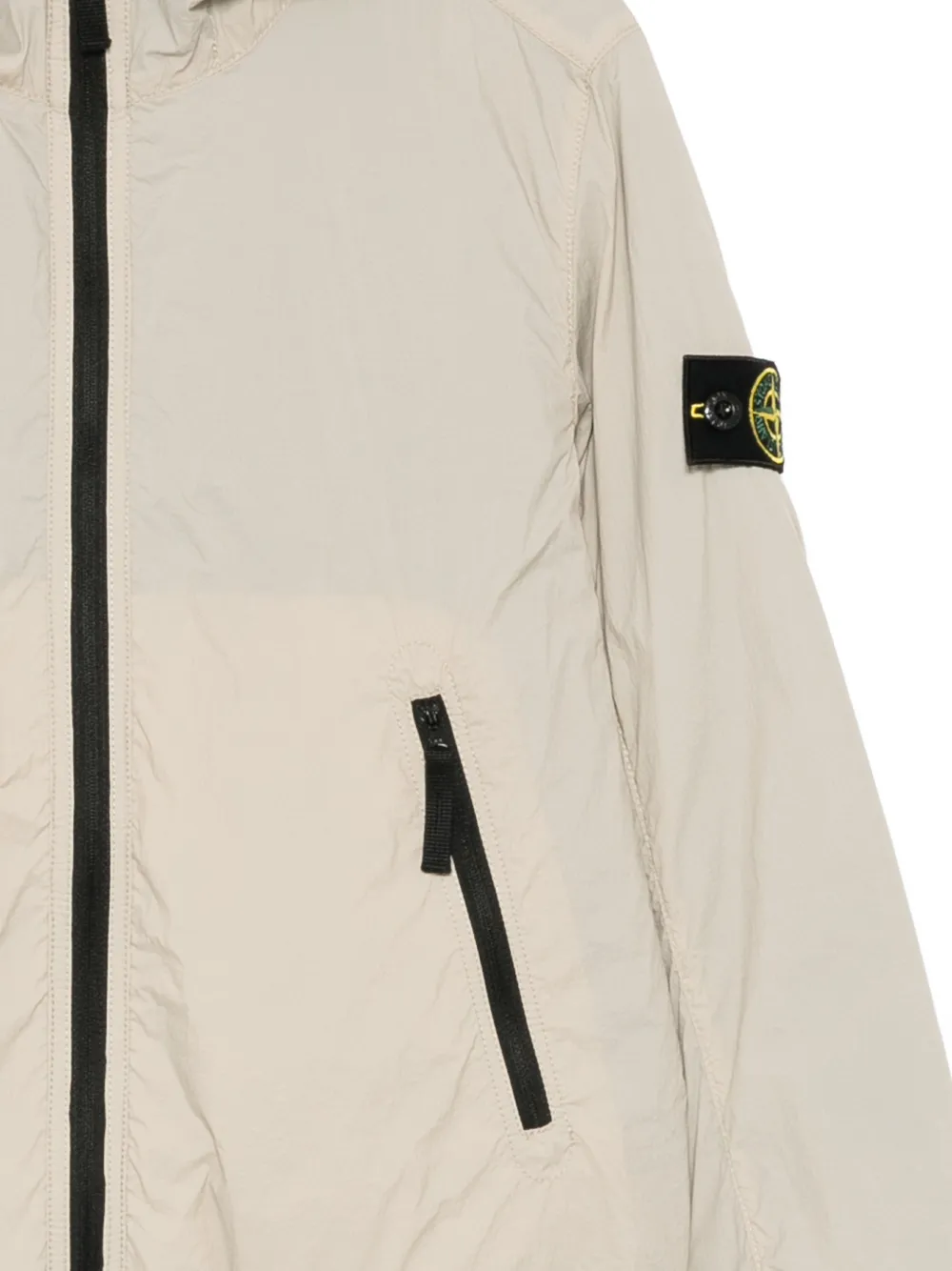  Stone Island Junior Logo-patched Hooded Jacket - Neutrals 