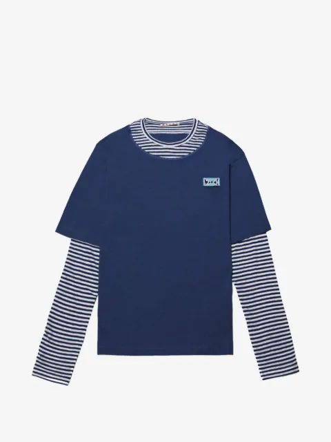 Marni playera a capas con motivo de rayas