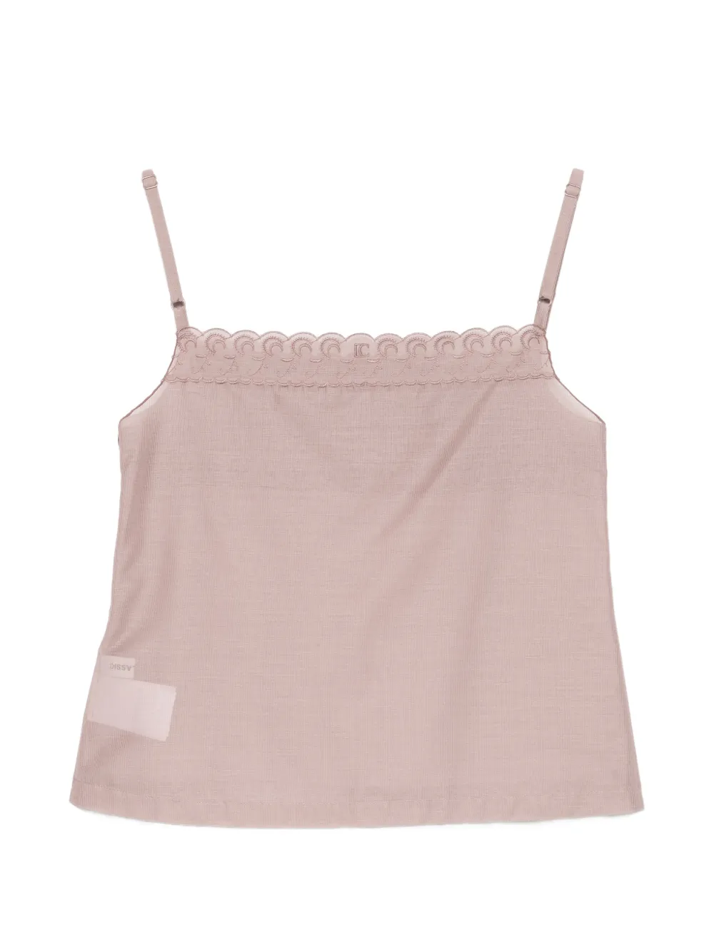 Low Classic Top met geborduurd detail Roze