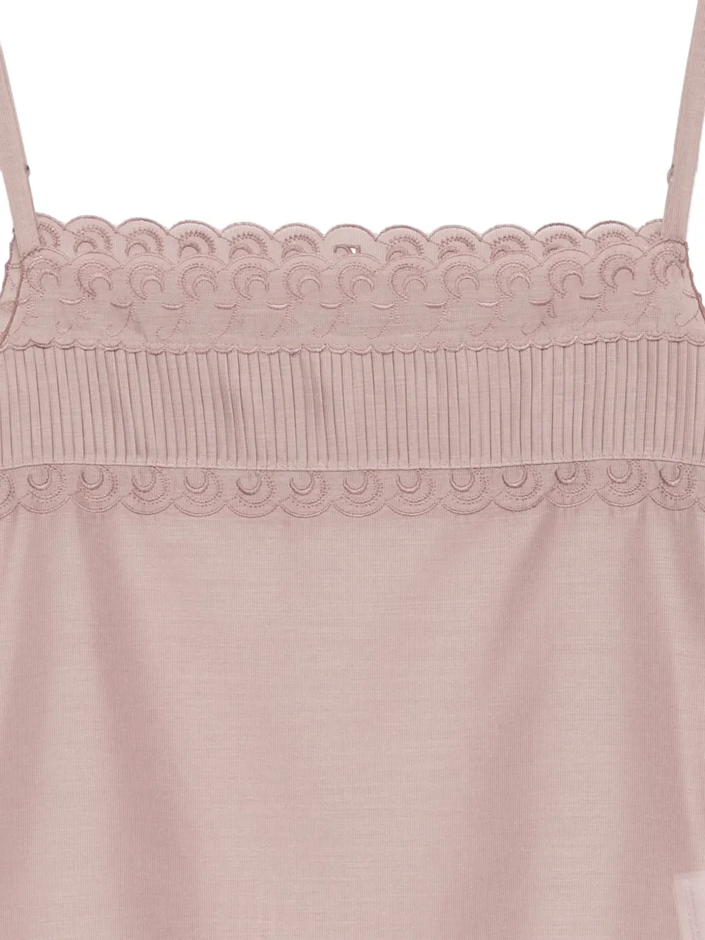 Low Classic Top met geborduurd detail Roze