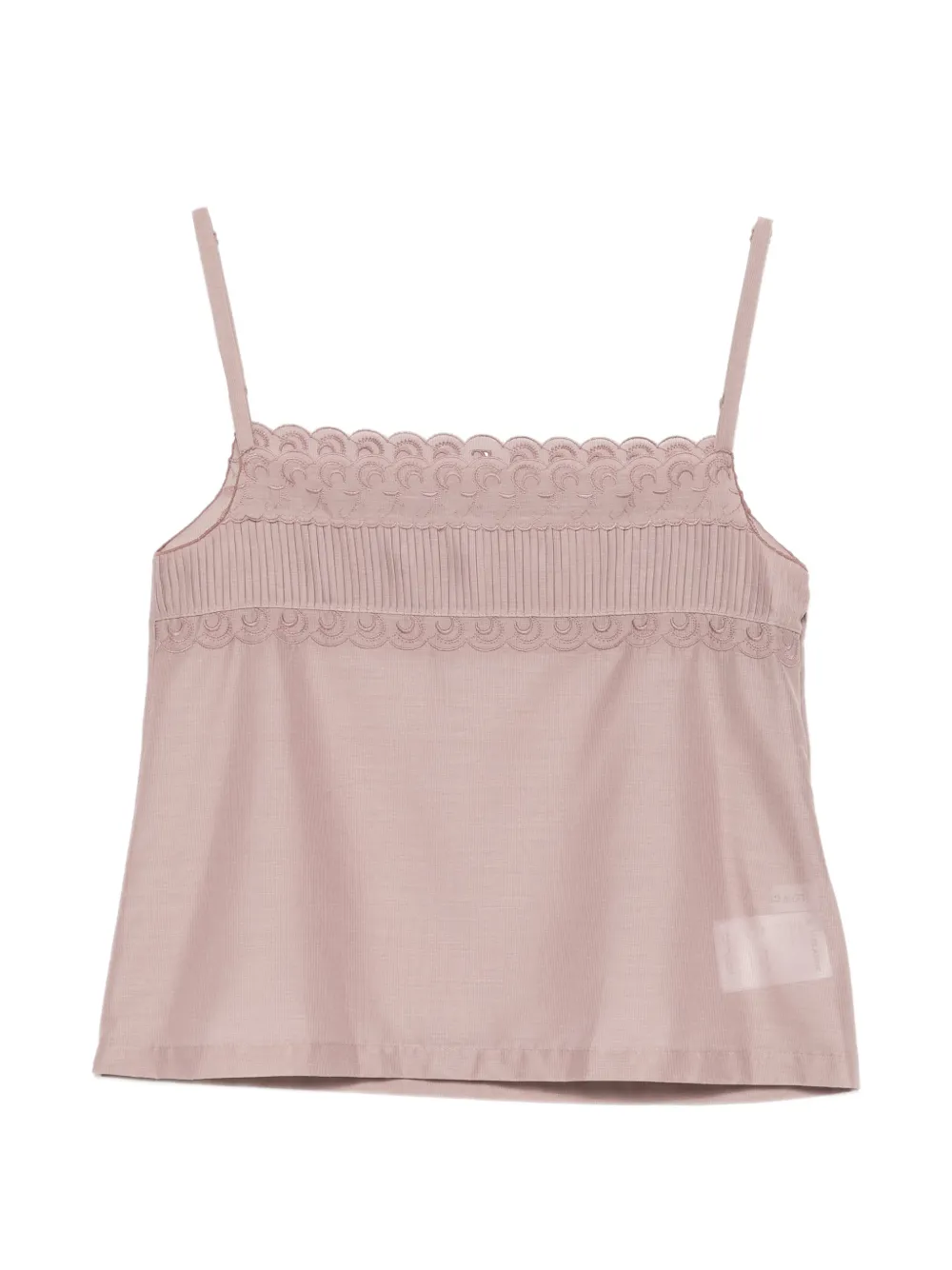 Low Classic embroidered-detail top - Rosa