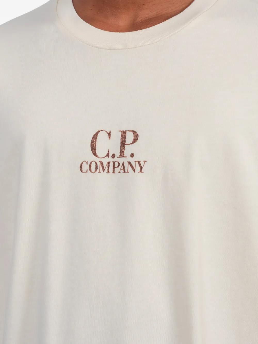 C.P. Company 24 1 British Sailor jersey T-shirt met korte mouwen Beige