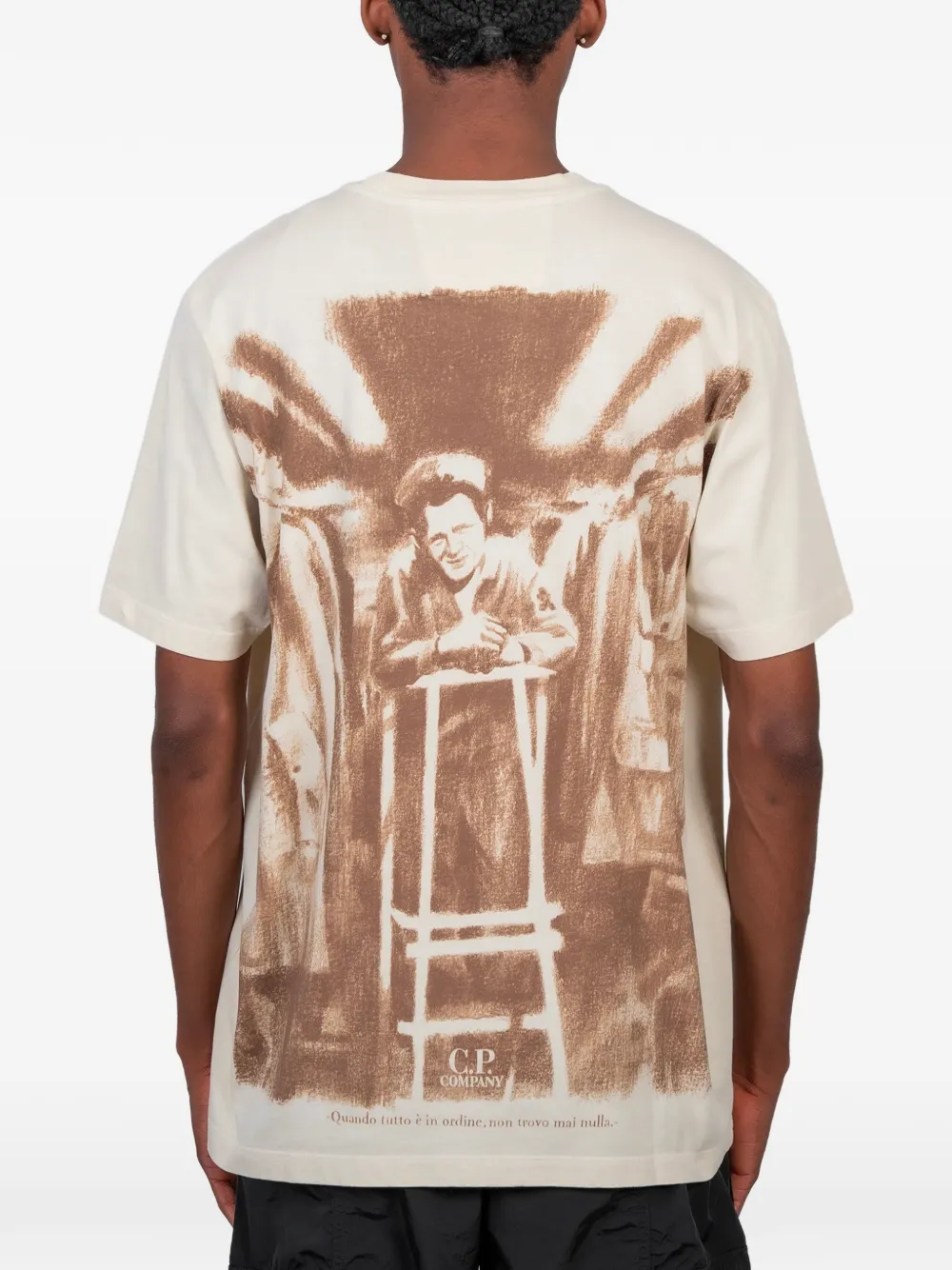 C.P. Company 24 1 British Sailor jersey T-shirt met korte mouwen Beige