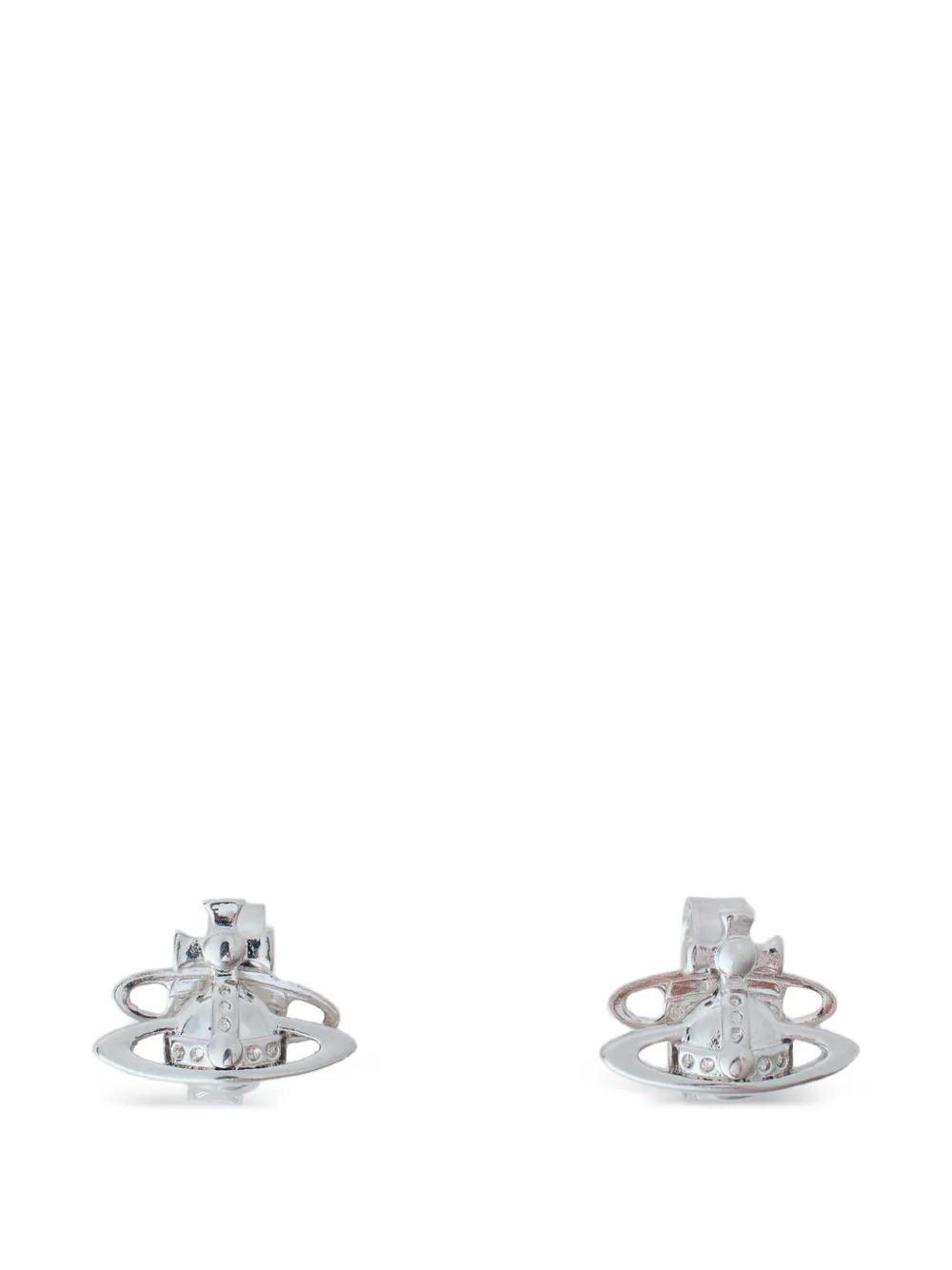 Vivienne Westwood Stud earrings with signature orbital motif construction.Orbital motif designButterfly fasteningPolished metal finish - Argento