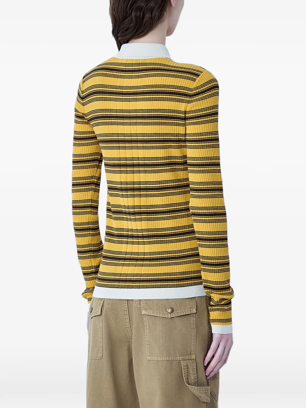 Moncler Gestreept blouse met knoopsluiting Geel