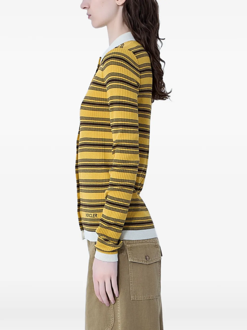 Moncler Gestreept blouse met knoopsluiting Geel