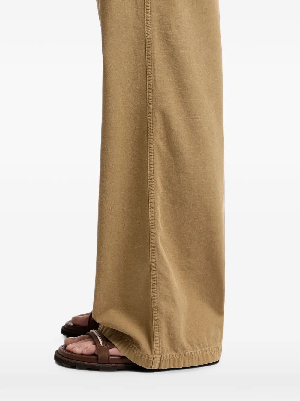 Moncler Broek met wijde pijpen Beige