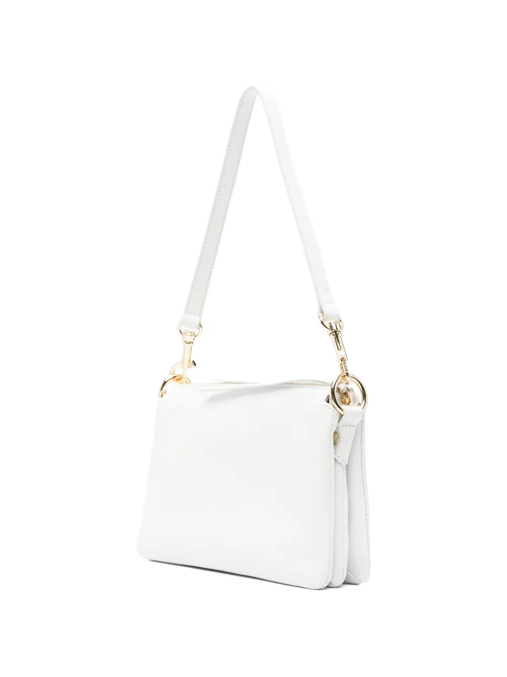Lancaster leather shoulder bag - Bianco