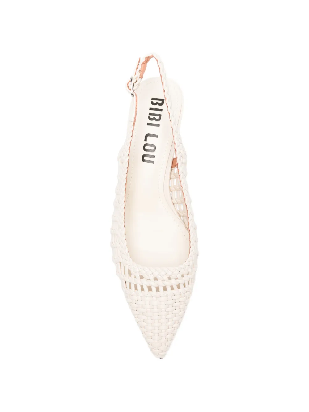 Bibi Lou Kou woven slingback pumps Beige