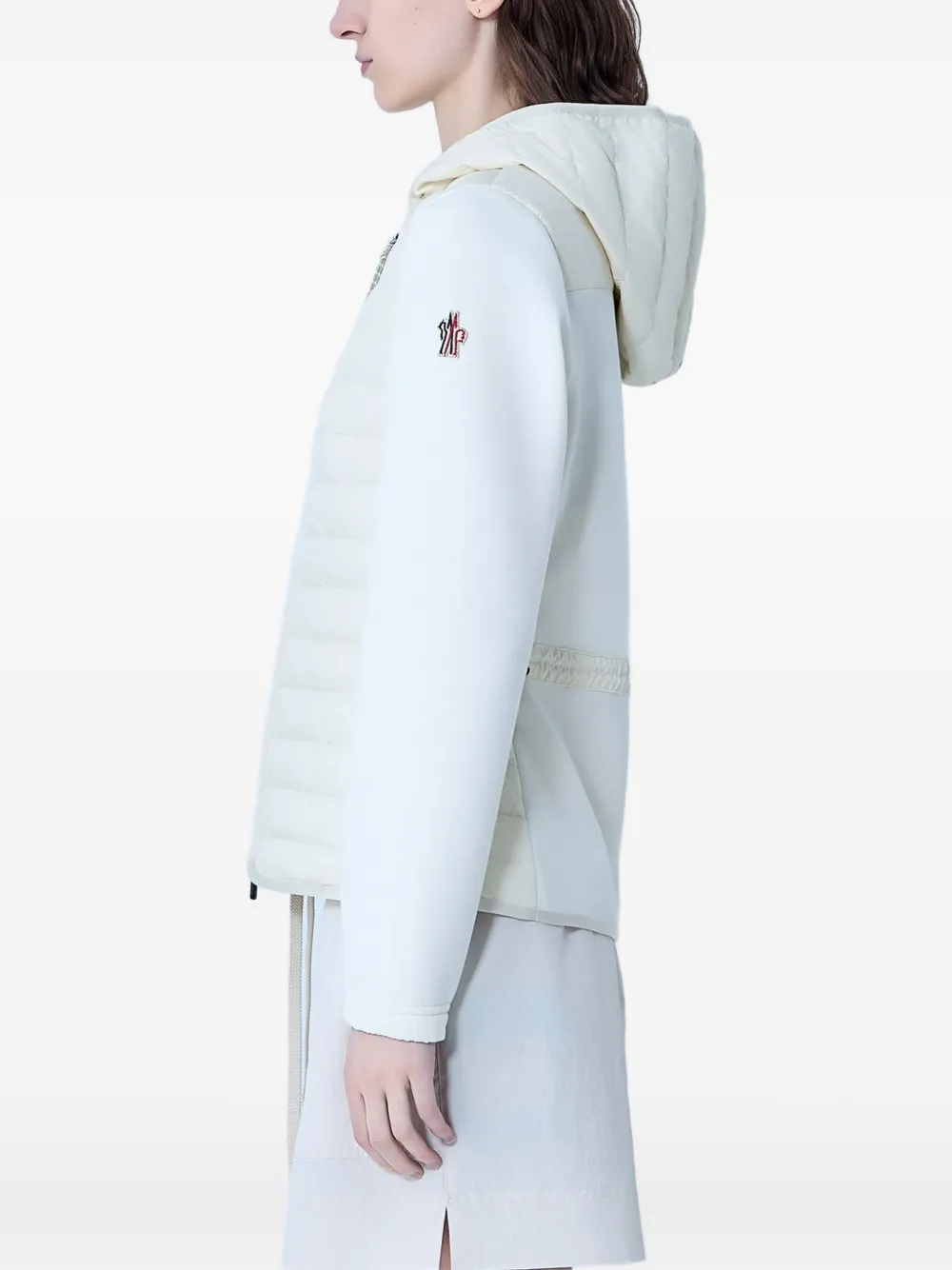Moncler Grenoble Gevoerd jack met capuchon Beige