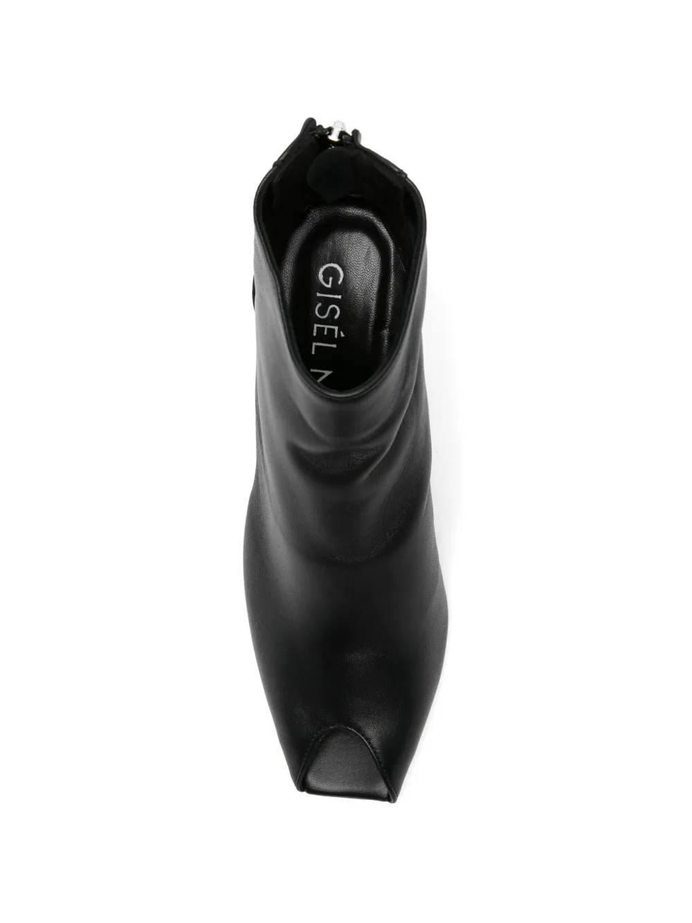 Gisel Moire Raffy enkellaarzen met open neus Zwart