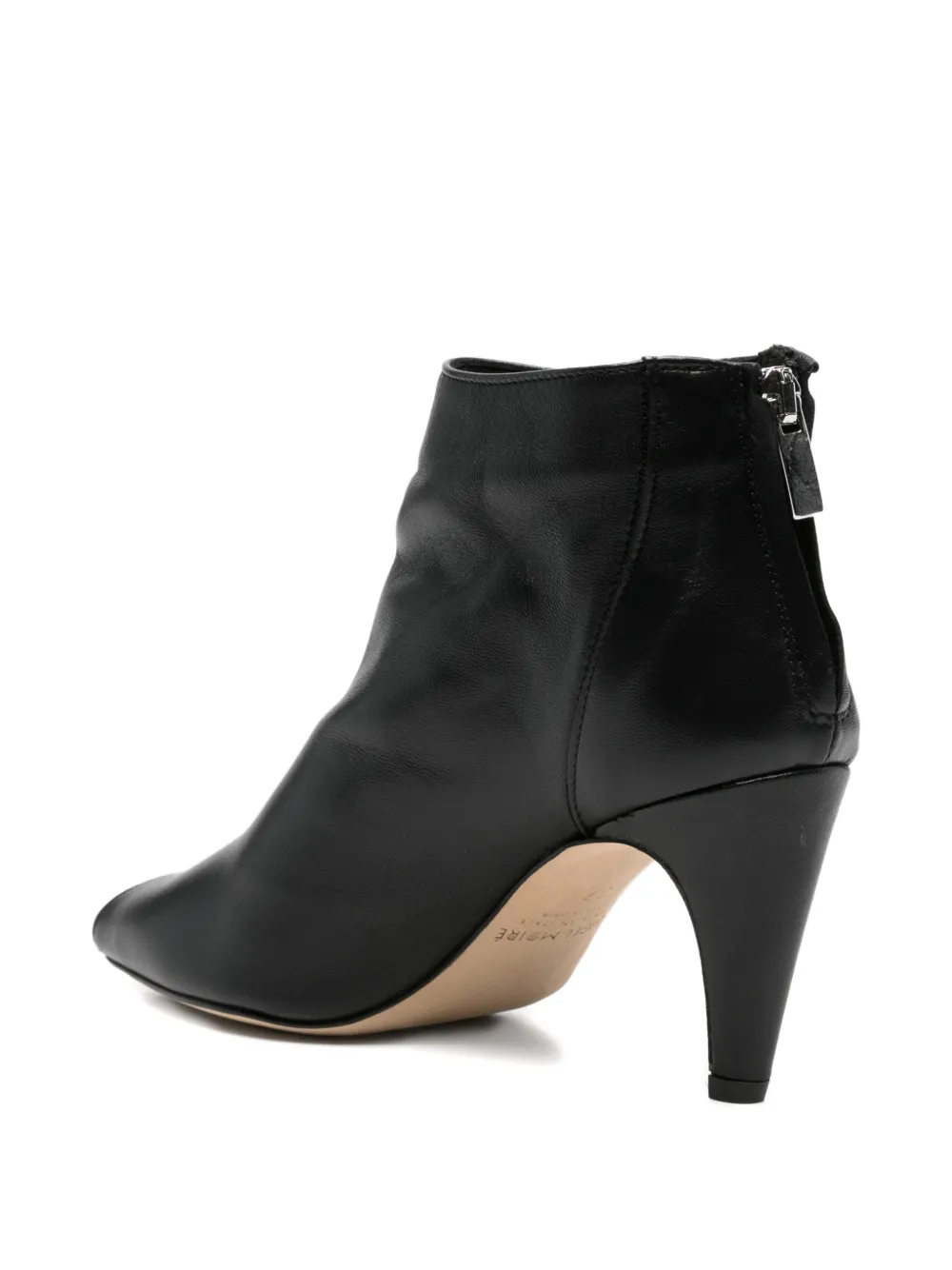 Gisel Moire Raffy enkellaarzen met open neus Zwart