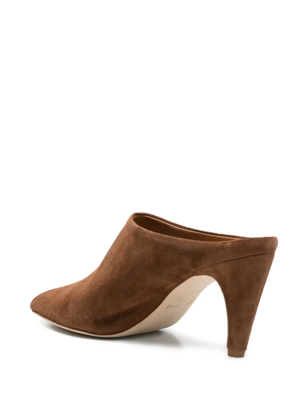 Gisel Moire Giuly suède sandalen met open neus Bruin