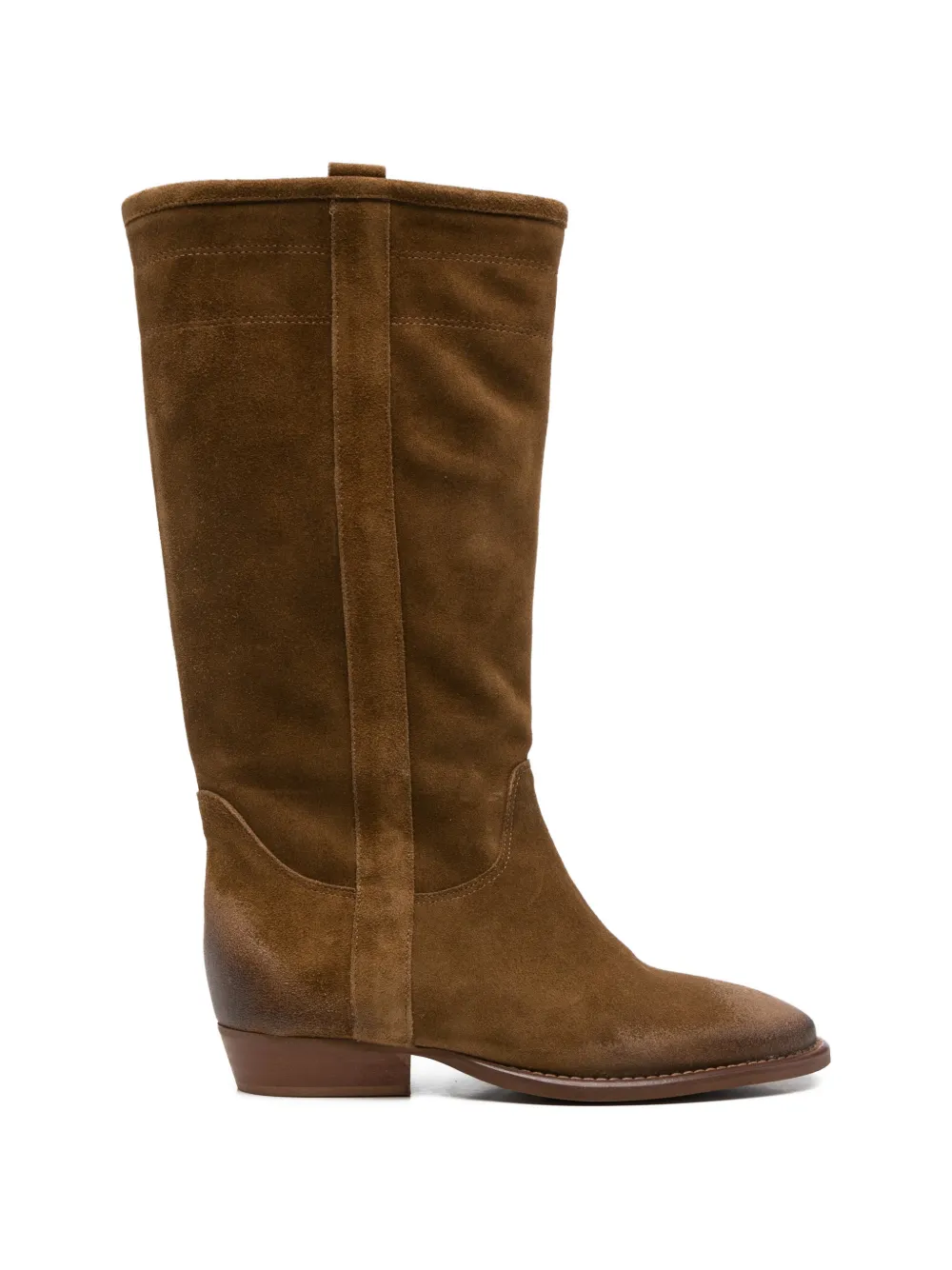 Gisel Moire Gabon suede boots - Marrone