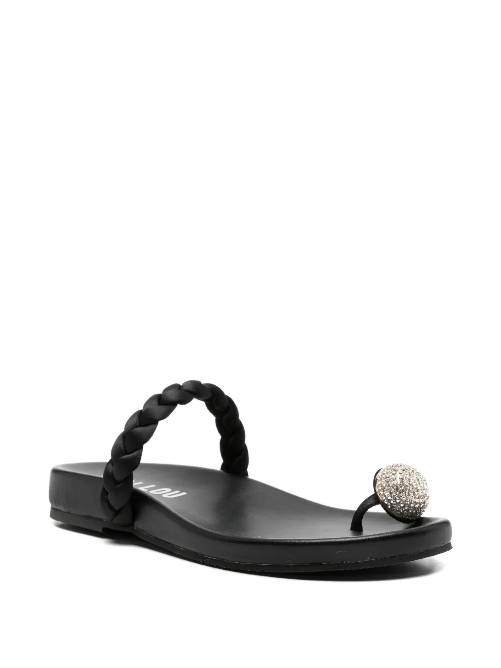 Bibi Lou crystal-embellished braided sandals Zwart