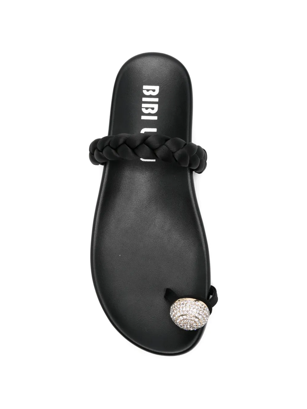 Bibi Lou crystal-embellished braided sandals Zwart