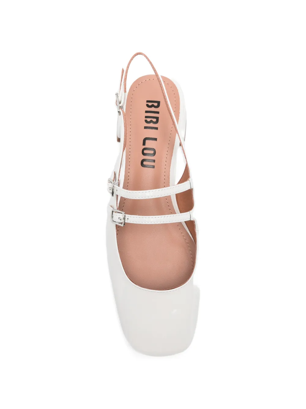 Bibi Lou Hina slingback pumps met gesp Wit