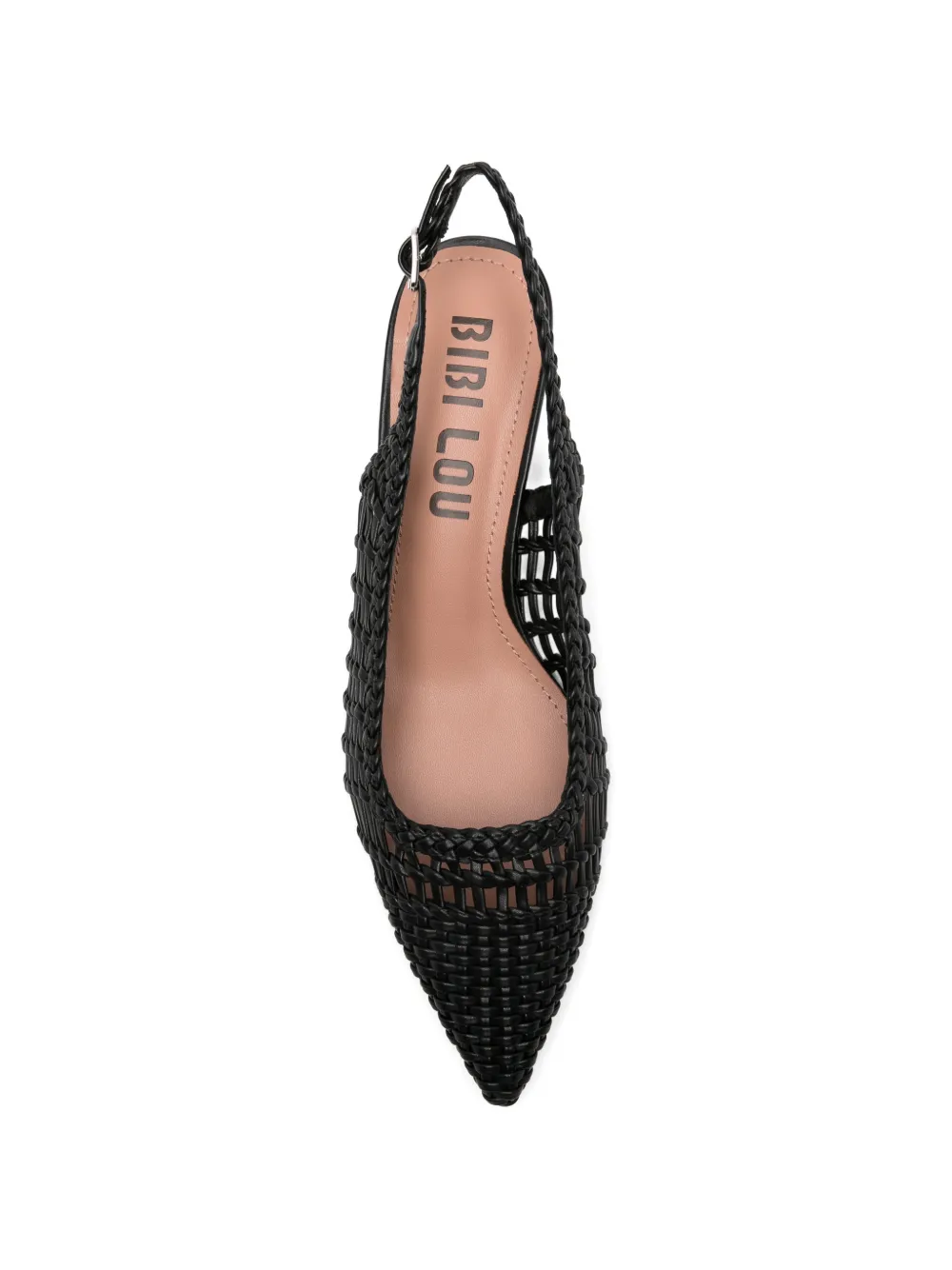 Bibi Lou Kou woven slingback pumps Zwart