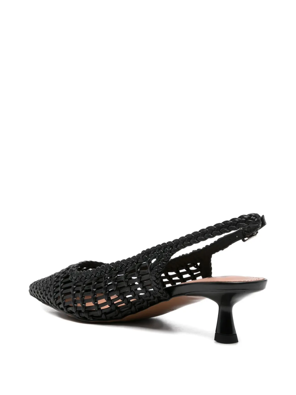 Bibi Lou Kou woven slingback pumps Zwart