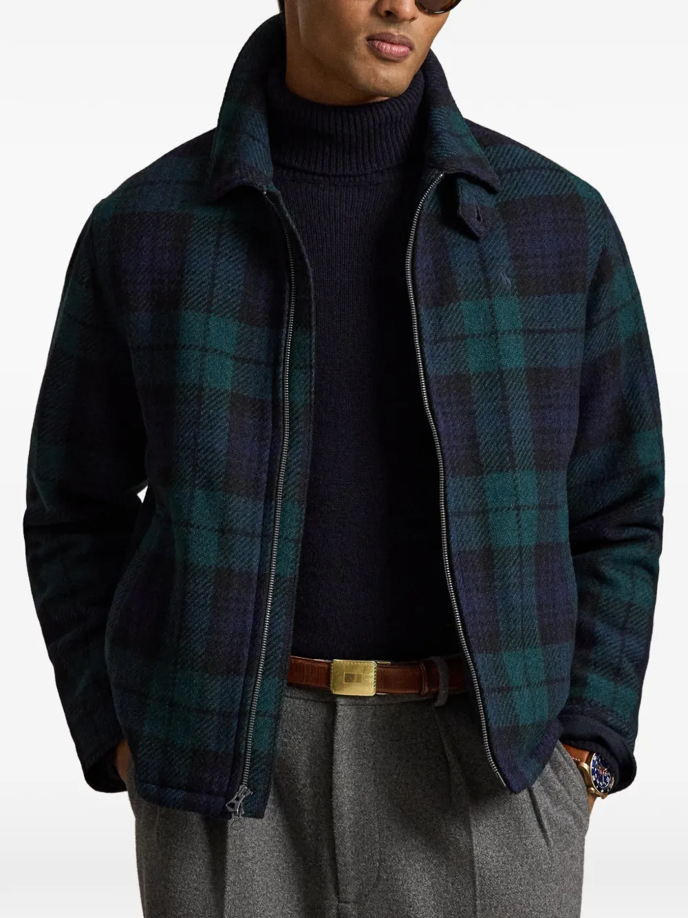 Polo Ralph Lauren The Langdon geruit tweed jack Groen